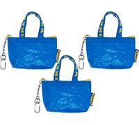IKEA Key & Coin Purse KNOLIG Bag Small Blue with One Zipper Bag (3 set)