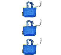 Ikea KNOLIG Mini Blue Bag Coin Purse with Key Chain, 104.782.42, FRAKTA Style, Zipper Closure, 9 x 7 x 3 cm - Set of 3