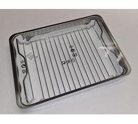 Ikea KONCIS-40x32cm-Tin+Rack - Roasting tin with Grill Rack, Stainless Steel - 40x32 cm, Silver