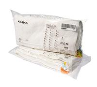 Ikea Krama Square Washcloths/Flannels, White, 30x30 Centimetres, 100% Cotton - Set of 20 (2 x 10)