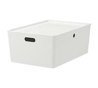 IKEA Kuggis Box with Lid White Size 14 ½x21 ¼x8 ¼ 102.802.03