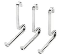 Ikea KUNGSFORS Kitchen Utensil Hanging Hooks for Rail, Stainless Steel, 10x8 Centimetres - Pack of 3