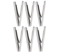 IKEA KUNGSFORS Magnetic Clips (For Kitchen Rail), Stainless Finish, 80x7mm - Set of 6