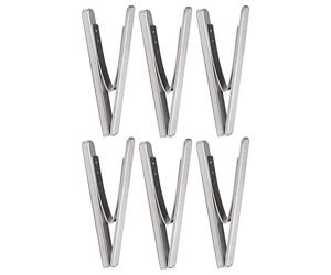 IKEA KUNGSFORS Magnetic Clips (For Kitchen Rail), Stainless Finish, 80x7mm - Set of 6