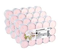 Ikea LUGNARE Jasmine/Pear/Ginger/Lily Scented Tealight Candles, Light Pink, 3.5 Hours - Set of 120, 3.8cm