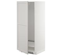 IKEA METOD high Cabinet for Fridge/Freezer, 60x60x140 cm, White/Lerhyttan Light Grey