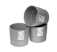 IKEA NYPON 15cm Indoor/Outdoor Grey Plastic Plant Pot - Set of 3