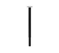 Ikea OLOV Steel Table Legs, Black Lacquer, Adjustable Between 60 and 90 cm, with Protective Cap for the Floor and Screws for Table Top