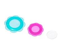 Ikea OVERMATT Food cover, set of 3, silicone multicolour, keep both food and drinks fresh longer