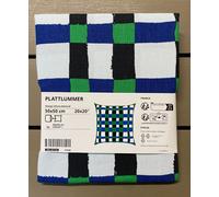 IKEA PLATTLUMMER Cushion Cover, Green-Blue, 50x50 cm / 20x20" 100% Cotton NEW