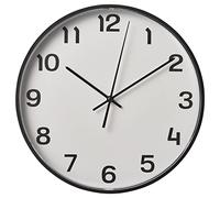 IKEA PLUTTIS wall clock, low-voltage/black, 28 cm