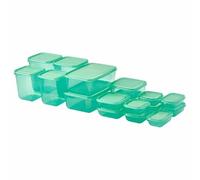 IKEA PRUTA Standard Durable Plastic Storage Food Containers of 17 Pieces For Fridge & Freezer