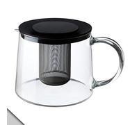 IKEA RIKLIG Teapot, , 1.6 QT, clear glass and black top