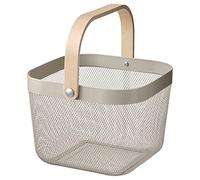 IKEA RISATORP basket, 25x26x18 cm, grey-beige