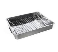 Ikea Roasting Pan with Grill Rack, Stainless Steel, 40 x 32 x 7 cm