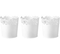 Ikea Samverka 12 cm White Steel Plant Pots (Pack of 3)