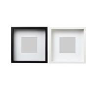 IKEA SANNAHED Black White Photo Frame Picture Display Box 3D Deep Frame 25x25cm