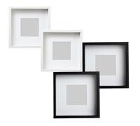 IKEA SANNAHED Black White Photo Frame Picture Display Box 3D Deep Frame 25x25cm