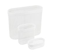 Ikea SKADIS Mesh Storage Baskets (Fits SKADIS Peg Board), White, Steel, 505.177.60 - Pack of 3, 24x21x9cm