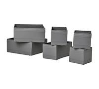 IKEA SKUBB box, set of 6, dark grey