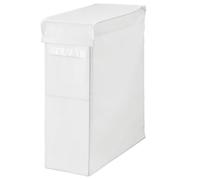 IKEA SKUBB Foldable White Laundry Basket - 80L Clothes Hamper Bag with Stand