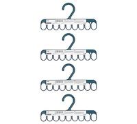 Ikea SLIBB Clothes Drying Hangers with 8 Grip Clips, Turquoise, 28x14cm - Set of 4, Green