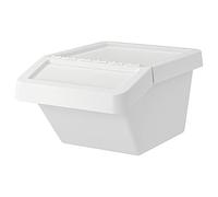 IKEA SORTERA Waste sorting bin with lid, [White] (White, 37 l)