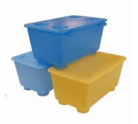 IKEA Storage Boxes Organizer, White/Light Green/Blue, 17 x 10 x 8 cm