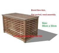 IKEA Storage Home Living Room Corner Table Solid Acacia Wood Brown 98x50cm, HOL