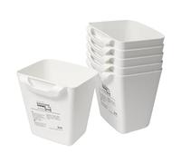 Ikea SUNNERSTA Kitchen Hanging Containers, White, 12 x 11 x 13 cm, 750 ml, Plastic, 503.037.35 - Set of 6