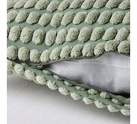 Ikea SVARTPOPPEL Fluffy Dotted Cushion Covers, 50 x 50 cm (20 x 20), Pale Grey-Green, Machine Washable, Zipper Fastening - Set of 2