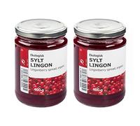Ikea SYLT LINGON Swedish Lingonberry Fruit Spread, Organic - Set of 2 x 400g Jars