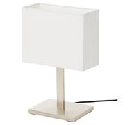 IKEA TOMELILLA white, nickel-plated, stick table lamp, 36 cm