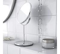 Ikea Trensum Round Two Sided Magnifying Makeup Mirror on Stand, 6-3/4 in, Stainless Steel