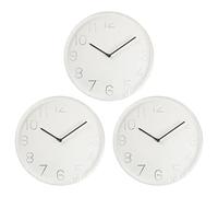 Ikea TROMMA Minimalist Office Wall Clocks, 25cm, Round, Battery-Operated, White-Ivory Colour - Set of 3