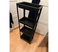 IKEA VESKEN shelf unit, black, 36x23x100 cm