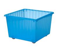 IKEA VESSLA Storage Crate with castors, 39x39 cm, Blue