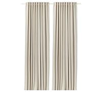 IKEA VILBORG Room Darkening Curtains, 1 Pair, 145x300 cm, Beige
