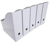 IKEA White Magazine FLUNS File Holder Document Organizer Paper Book Storage Office Desk Organizer by Excel Trading (Pack of 5)