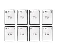 IKEA YLLEVAD A4 21x30cm Lightweight Photo Frames, Plastic & Paperboard, Black - Set of 8