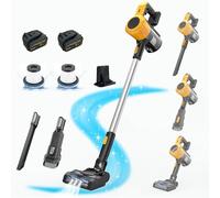 ikeborm Cordless Vacuum Cleaner with 2 * 5000mAH Battery, 45000pa Powerful Handheld Stick Vacuum for Dewalt, 550W 6-in-1 Lightweight Vacuums for Hardwood Floor Carpet Car Pet Hair