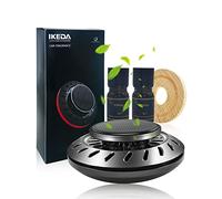 Ikeda Air Freshener for Men - Cherry Scent Car Diffuser With Odour Eliminator Technology - Strong Solar-Powered Long-Lasting Fragrance Car Accessory
