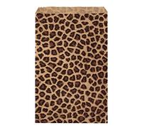 Ikee Design 200 Pcs of 4 X 6 Inch Flat Plain Prints Paper or Patterned Kraft Bags for Candy, Cookies, Merchandise, Party Favors, Gift, Small Paper Bags, Leopard Pattern