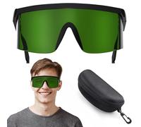 iKeener Laser Protection Glasses,Professional Wavelength IPL 190nm-2000nm Laser Eye Safety Goggles for Laser Hair Removal Treatment,Laser Cosmetology Operator and Work Eye Protection,with Case (Black)