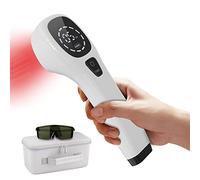 iKeener Red Light Therapy Device,FDA Cleared Handheld Cold Laser Therapy Device,Infrared Light Therapy Pain Relief Device for Joint and Muscle,Knee,Shoulder,Back,Neck Reliever(2x808nm,12x650nm)(White)