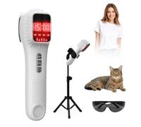 iKeener Red Light Therapy Laser Device, 15 Laser Diodes, 650nm & 808nm | Handheld Red Light Therapy Device with Stand for Humans & Pets, Portable Laser Light for Back, Knee, Shoulder & Muscle Car