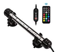 iKefe 19cm Timer Color Changing LED Fish Tank Aquarium Submersible Light with Remote/Colored Aquarium LED Tank Lights Fixture for Underwater Decorations, Plant Grow, Saltwater Freshwater Fish, KT6007