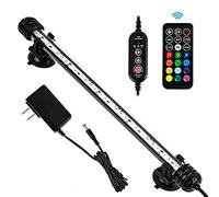 iKefe 28cm Timer Colour Changing LED Fish Tank Aquarium Submersible Light with Remote/Coloured Aquarium LED Tank Light Fixture for Underwater Decorations, Plant Grow, Saltwater Freshwater Fish, KT6011