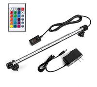 iKefe 38cm Color Changing LED Fish Tank Aquarium Submersible Light with Remote/Colored Aquarium LED Tank Lights Fixture for Underwater Decorations, Plant Grow, Saltwater Freshwater Fish, KR5015