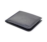 IKEPOD Handmade Genuine Leather Slim Wallet for Men - Minimalist Business Card Wallet with RFID Blocking,4 Card Slots + Hidden Pocket for Work or Travel (Horizontal Dark Blue)
